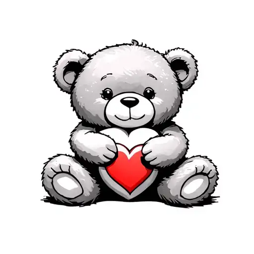 Teddy Bear Holding A Heart