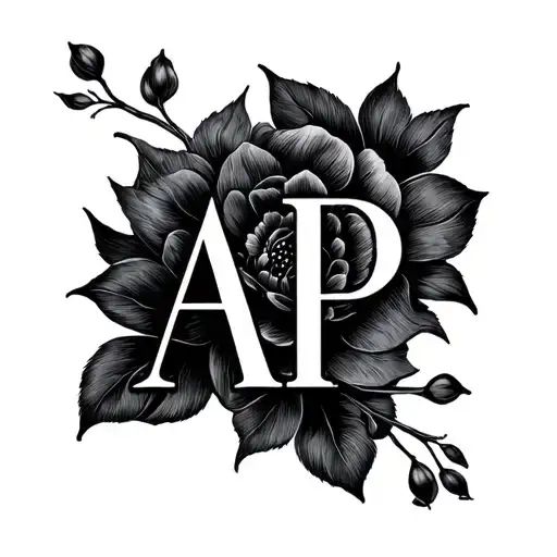 Minimal Yet Feminine Aesthetic Tattoo Design With The Initials Ap