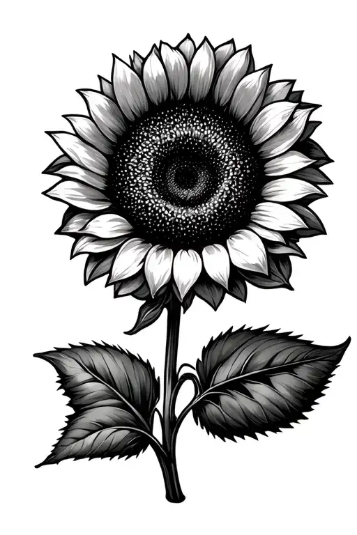 Sunflower Wrapped Around Barbwire Minimalist