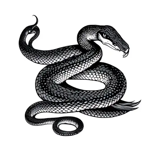 Buckeye And Snake Wrapped