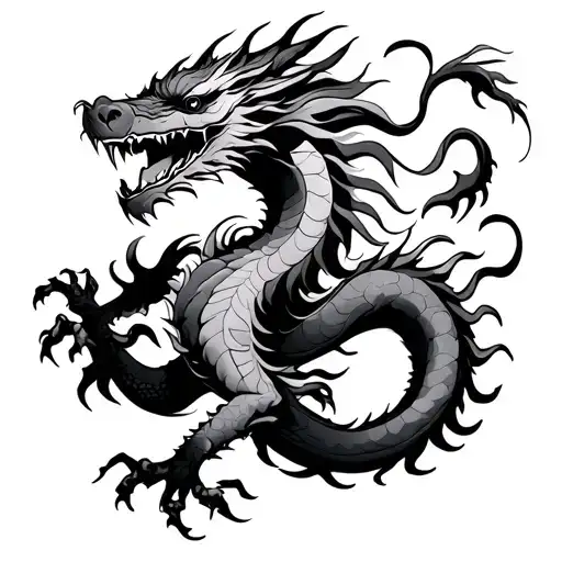 Sacrifice And Courage Japanese Dragon