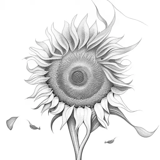 Sunflower And Wind Generator Under Water With Marin Species
