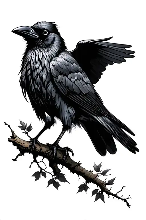 Raven Perched