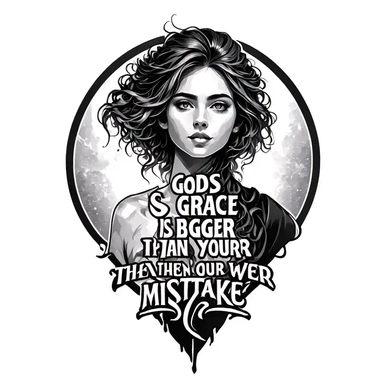 Please Design 10 Pictures For A Tattoo With The Quote Gods Grace Is Bigger Then Your Mistakes