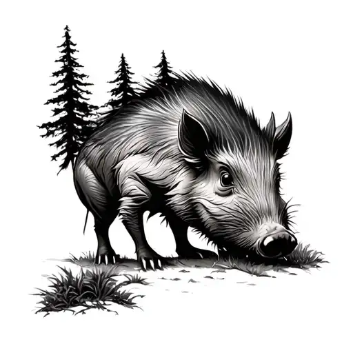 Wildhog Trees Background Looking