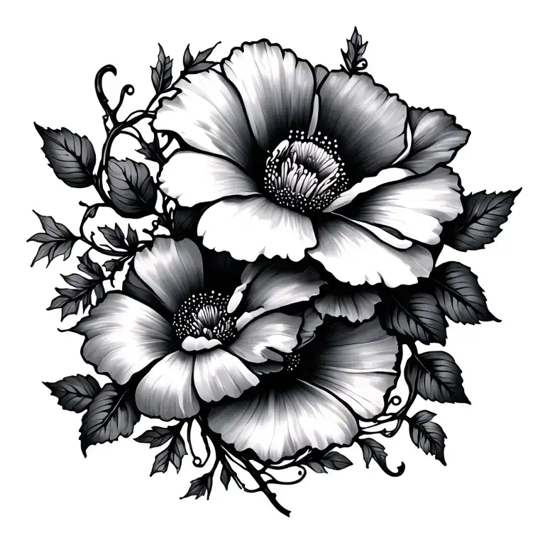 Flowers And Vines Intertwining