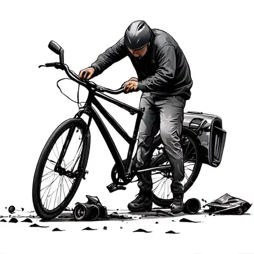 Car Accident With Bicycle But Everyone Is Ok