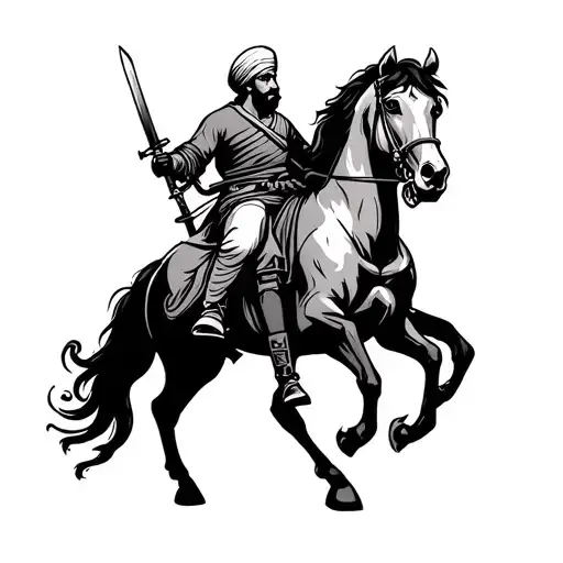 I Want A Arm Tatoo With Banda Singh Bahdur On A Horse With A Sword