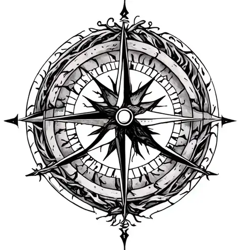 Compass And Rooted Tree Made