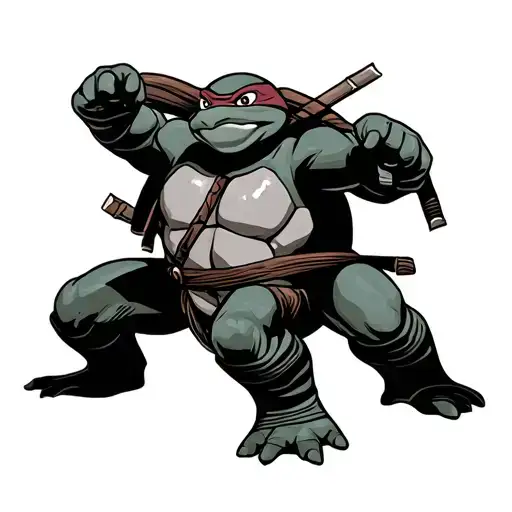 Ninja Turtle Cross Wrapped