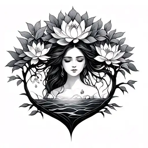 Motherly Love Lotus Jasmine Girl Tree Of Life