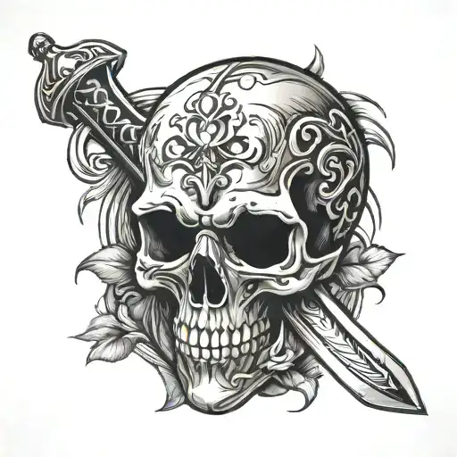 Skull And Knife