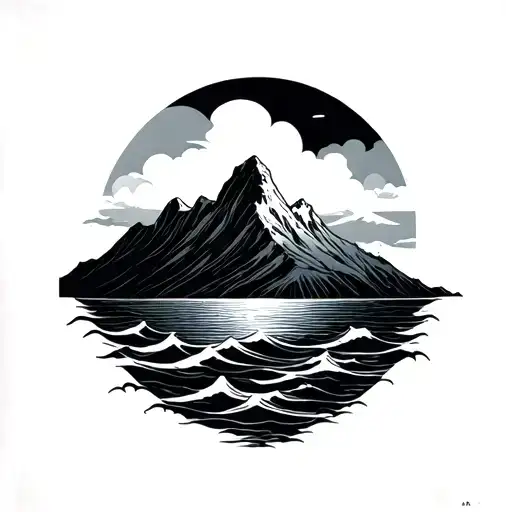 Sea And Mountain Minimalist
