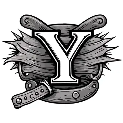 Vintage Fine Line Western Spur With The Letter Y In It