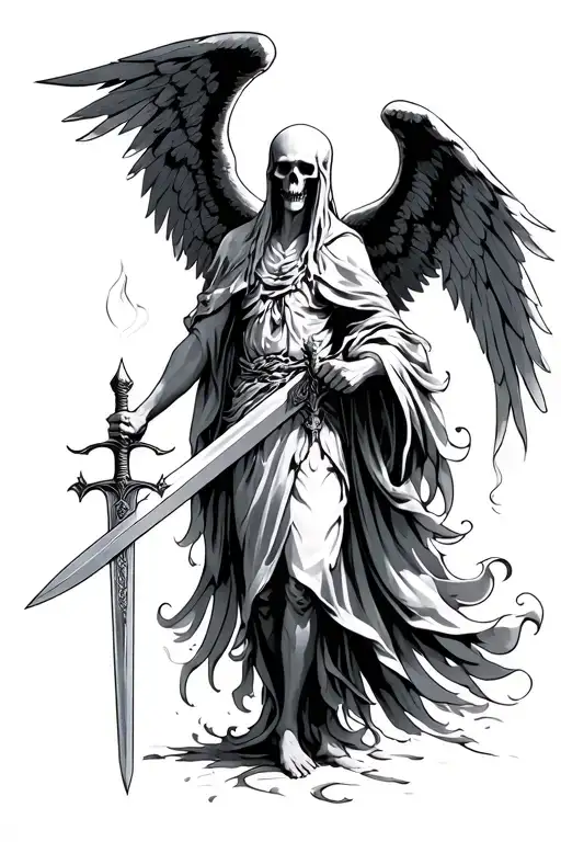Angel Of Death Angel Holding A Sword