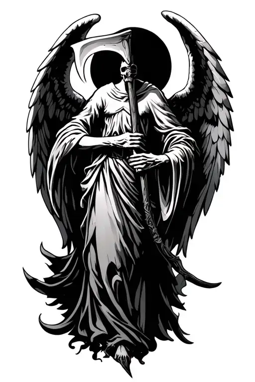 Angel Of Death Angel Holding A Scythe