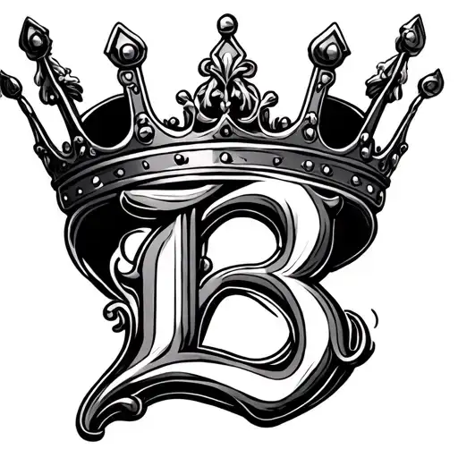 Letter B With Crown