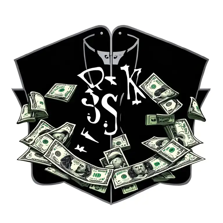 Back Tattoo About Money And Risk