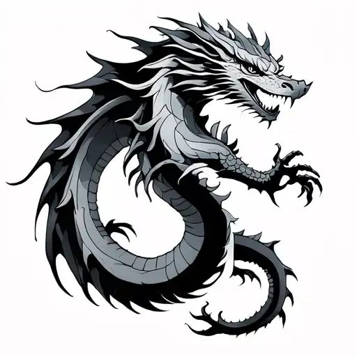 Dragon On The Back Lower Waist