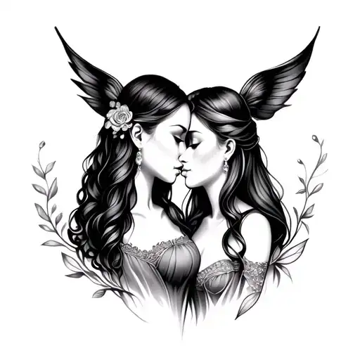 Mother And Daughter Tattoo Design Inspired