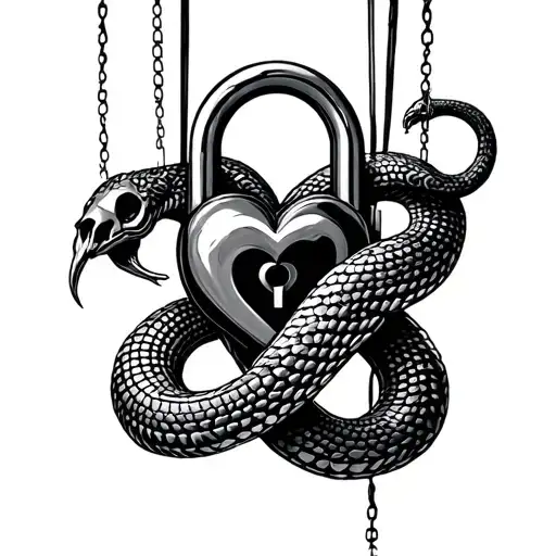 Marionette Heart Shaped Lock Snake