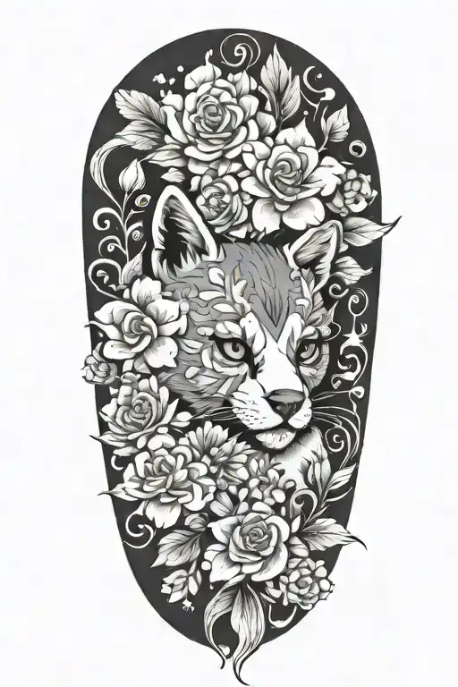 Paws And Flowers Surrounding