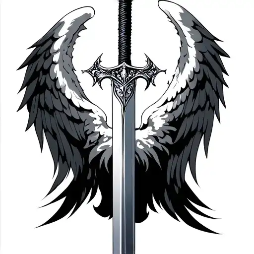 Epic Sword And Angel Wings