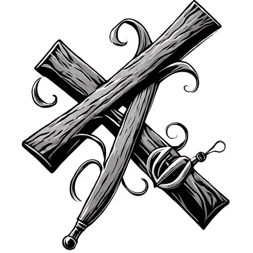 A Cross That Resembles Fishing Rod