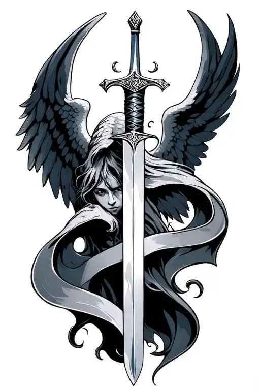 Epic Sword And Angel Wings