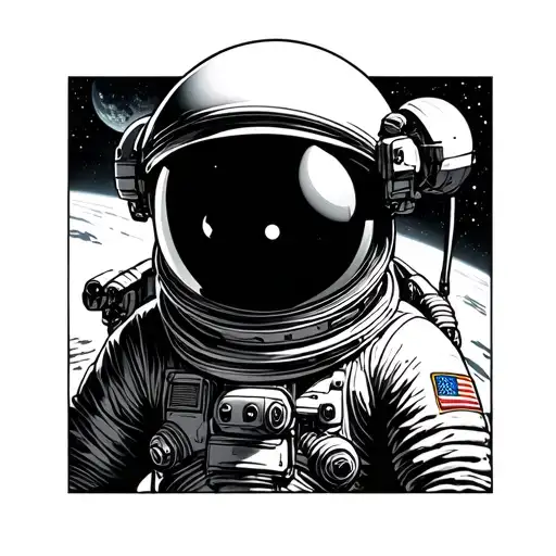 Cosmonaut In Outer Space