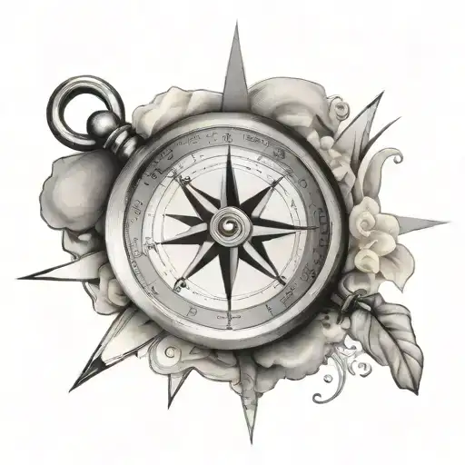 Compass Surrounded By Various