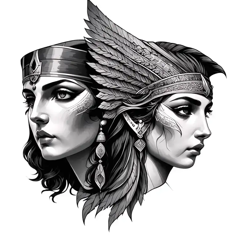 Eye Dhorus Goddess Isis And Athena