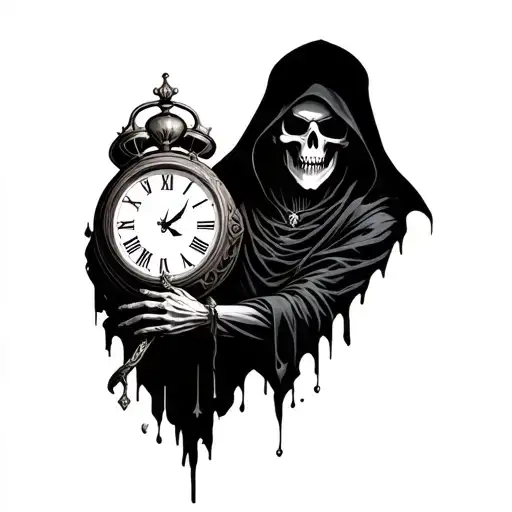 Grim Reaper With Clock