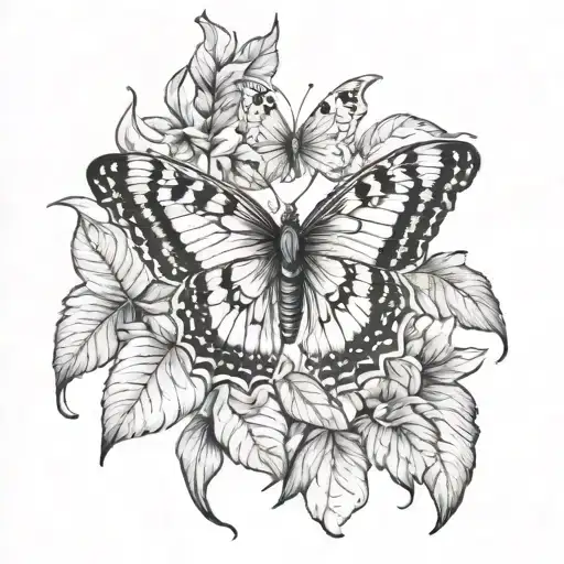 Leaves Tiger Butterfly