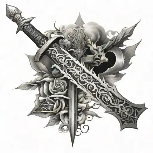 Sharp Sword For Middle Of Stomach