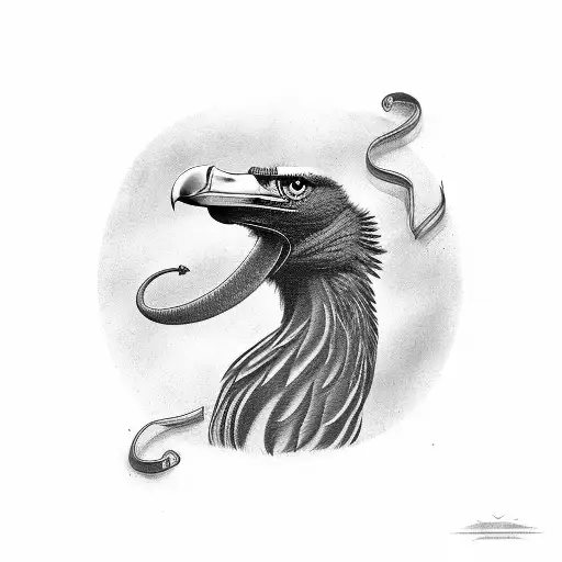 Black Vulture With Cobra