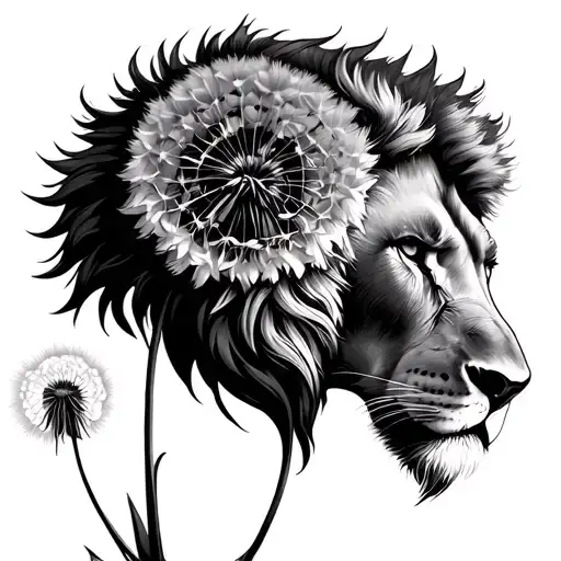 Dandelion And Lion Head