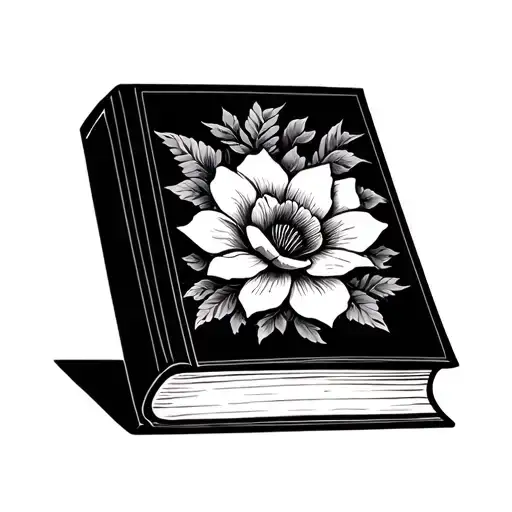 Book Surrounded By Bold Floral