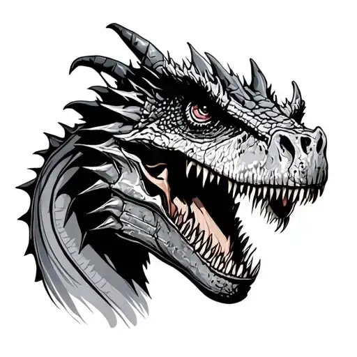 Zombie Dragon And Zombie T Rex