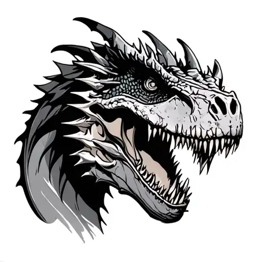 Zombie Dragon And Zombie T Rex