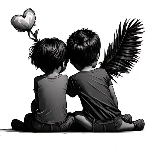 Kids Sitting Together Representing The Client's Love