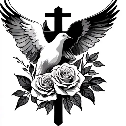 Died Mother Memorial Dove Cross Roses