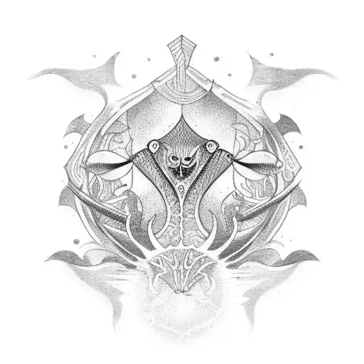 Nordic Sleeve Ocean Symbols