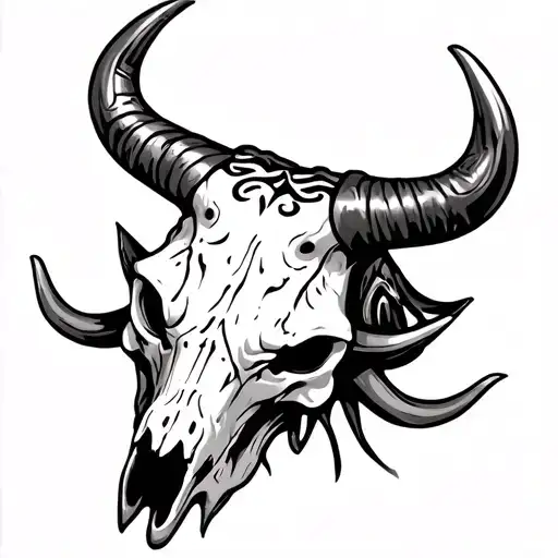Bull Skull Mysterious Oni Mask