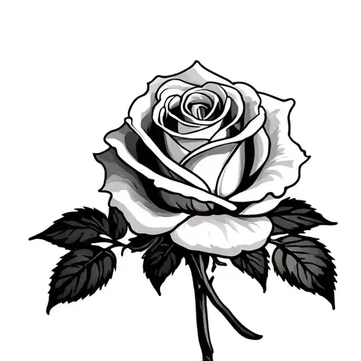 Rose With Cross Over It