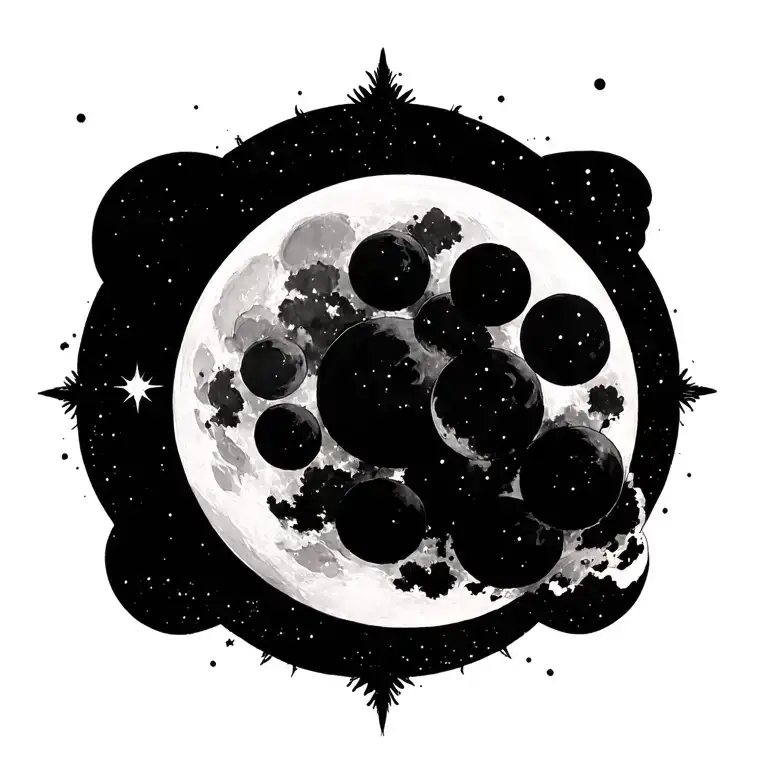 5 Suns Circling 1 Moon