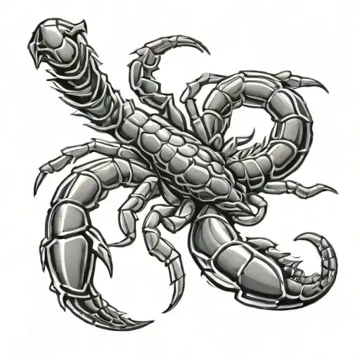 A Scorpion With Its Tail Forming The Shape Of The Number 777