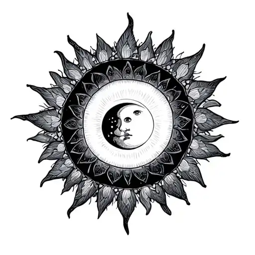 Mandala Sun And Moon