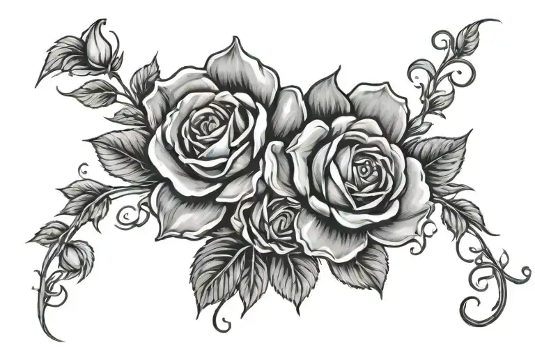 Rose Vine Intertwined