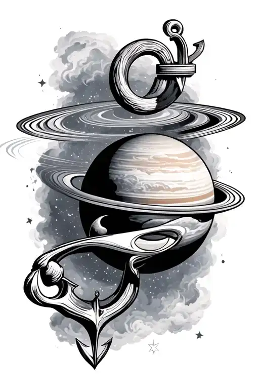 Anchor And Planet Saturn